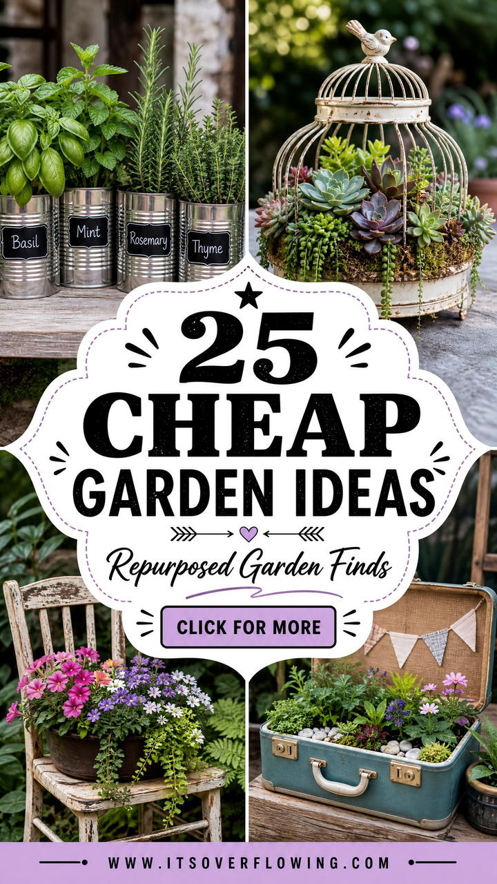 25 Cheap Garden Ideas With Repurposed Containers Smart Style - 25 Cheap Garden Ideas With Repurposed Containers: Smart Style