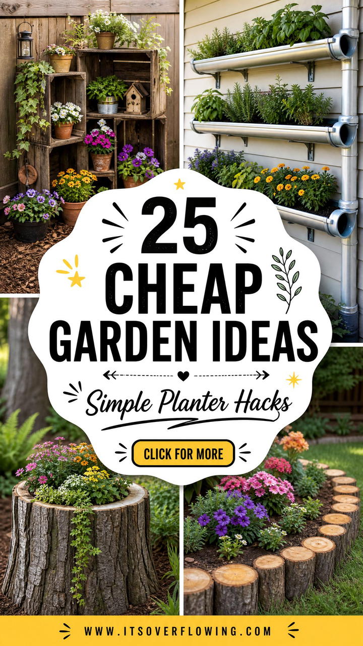 25 Cheap Garden Ideas With Simple Planters Easy Budget Style - 25 Cheap Garden Ideas With Simple Planters: Easy Budget Style