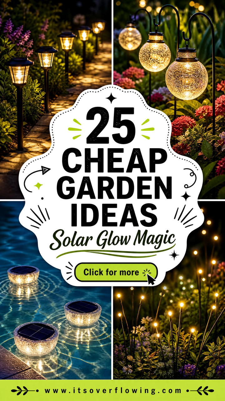 25 Cheap Garden Ideas With Solar Lights Bright Budget Glow - 25 Cheap Garden Ideas With Solar Lights: Bright Budget Glow