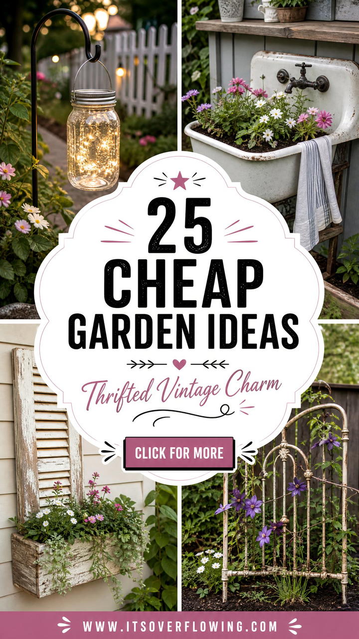 25 Cheap Garden Ideas With Thrifted Decor Vintage Charm - 25 Cheap Garden Ideas With Thrifted Decor: Vintage Charm