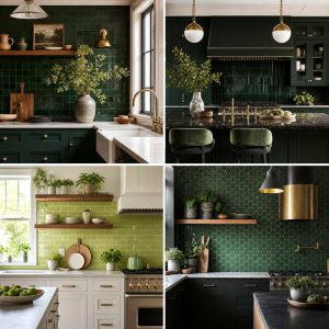 25 Chic Kitchen With Green Backsplash Ideas