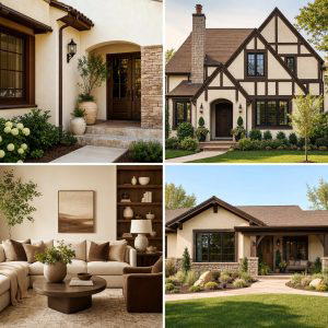25 Cream and Brown House Exterior Ideas for Warmth