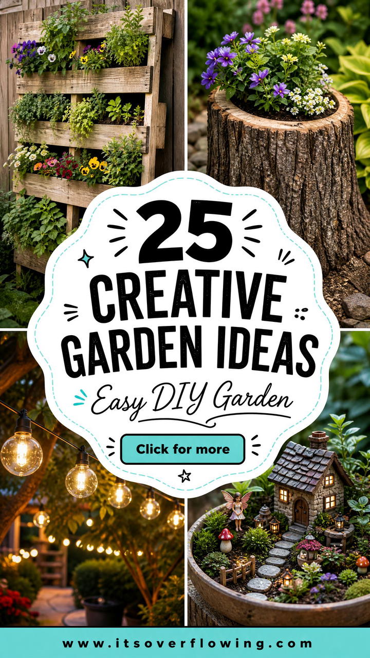 25 Creative Garden Ideas DIY Easy Projects for Every Yard - 25 Creative Garden Ideas DIY: Easy Projects for Every Yard