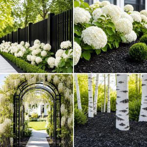 25 Creative Garden Ideas With Black and White Gardens