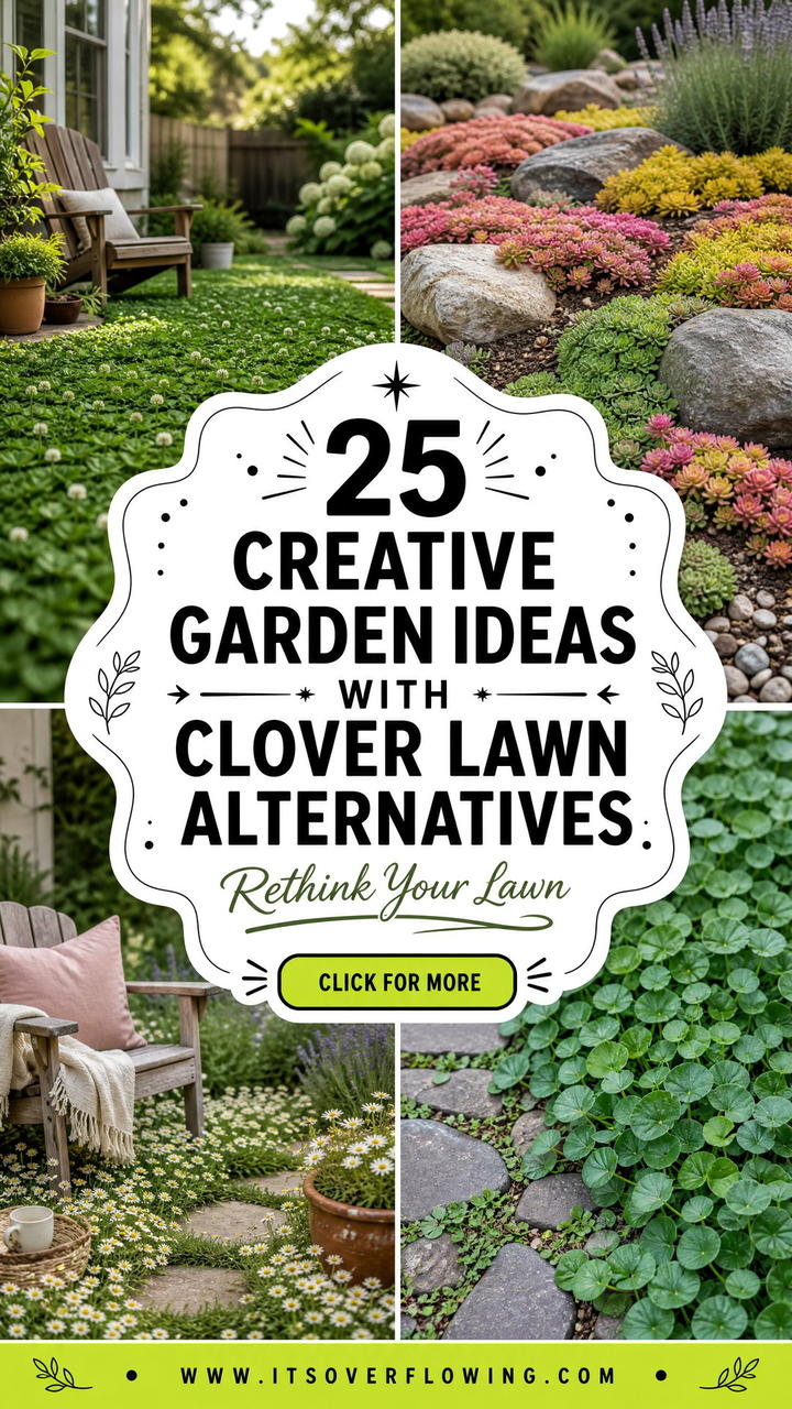 25 Creative Garden Ideas With Clover Lawn Alternatives - 25 Creative Garden Ideas With Clover Lawn Alternatives