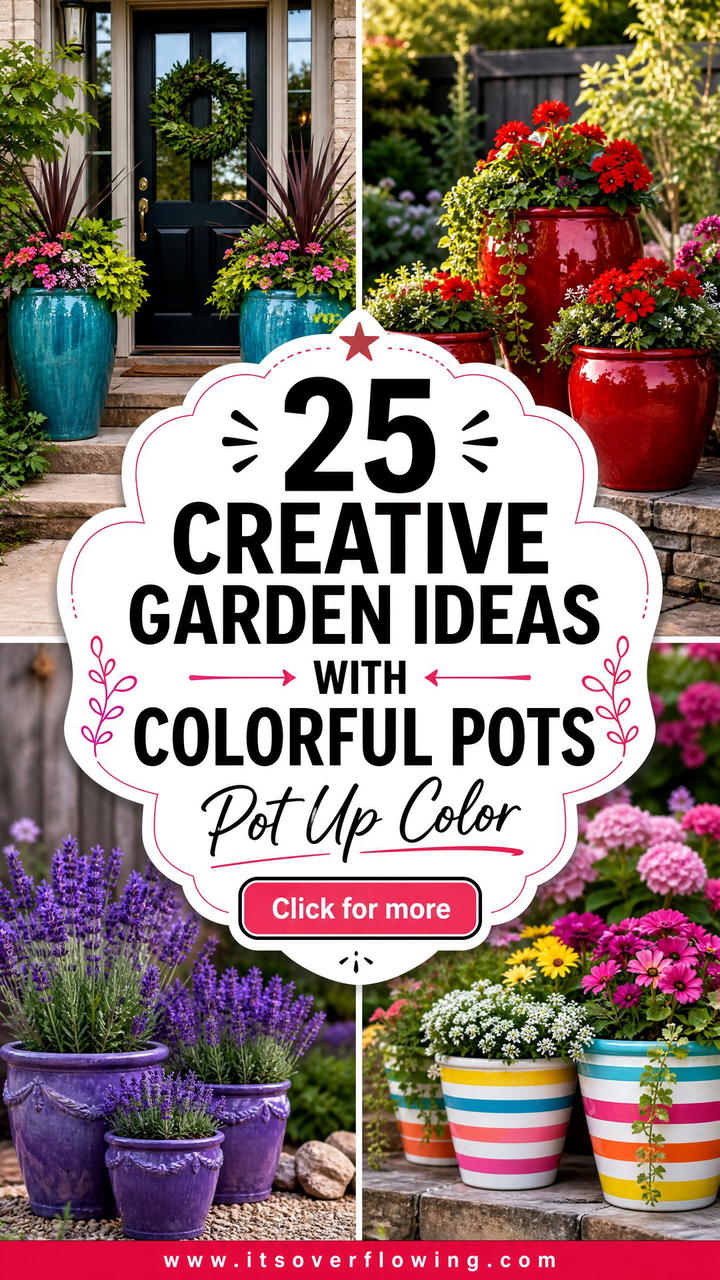 25 Creative Garden Ideas With Colorful Pots - 25 Creative Garden Ideas With Colorful Pots