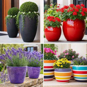 25 Creative Garden Ideas With Colorful Pots