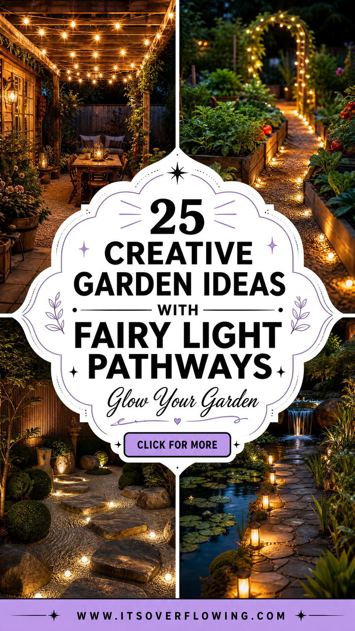 25 Creative Garden Ideas With Fairy Light Pathways - 25 Creative Garden Ideas With Fairy Light Pathways