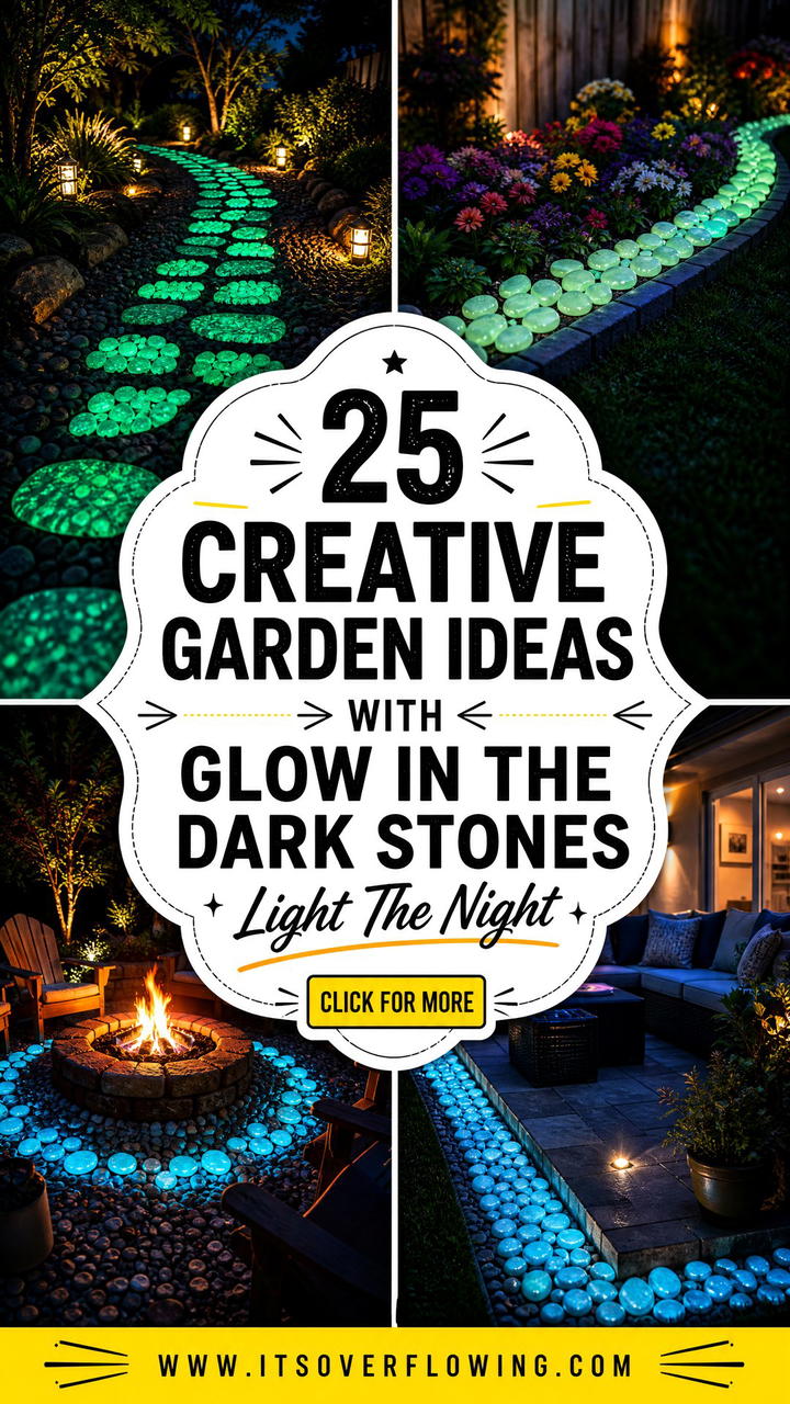 25 Creative Garden Ideas With Glow In The Dark Stones - 25 Creative Garden Ideas With Glow In The Dark Stones