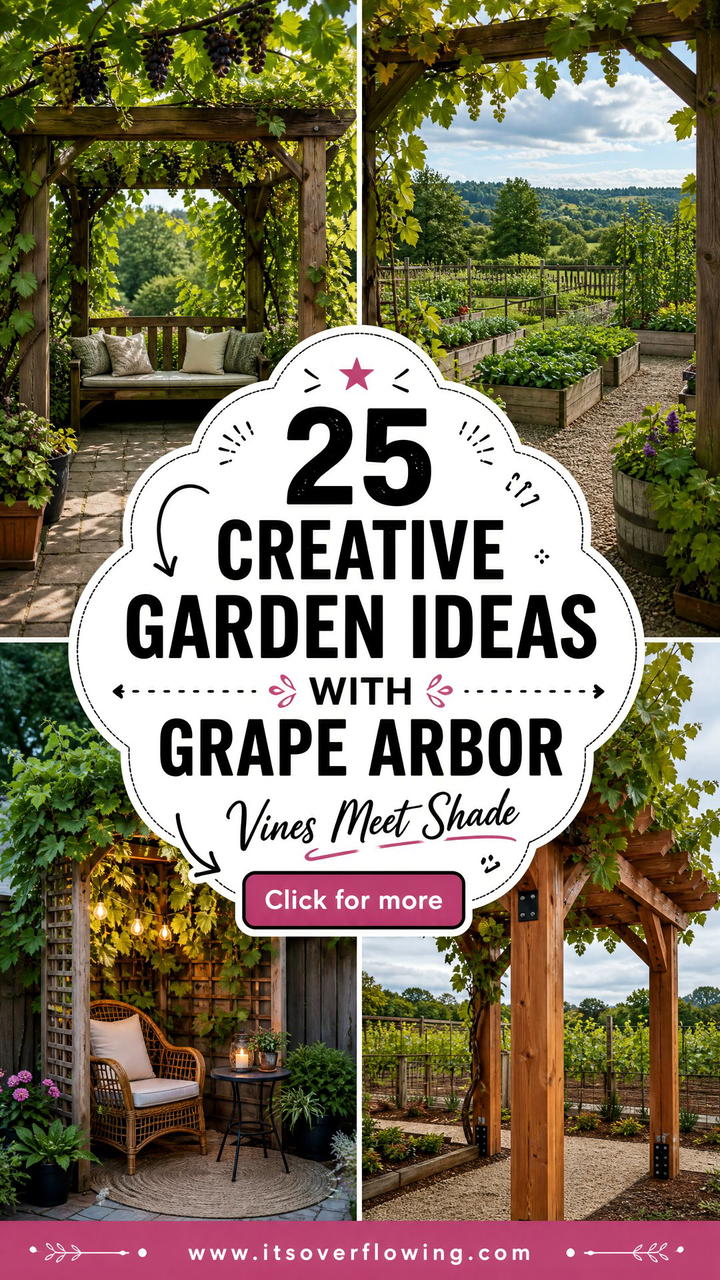 25 Creative Garden Ideas With Grape Arbor - 25 Creative Garden Ideas With Grape Arbor