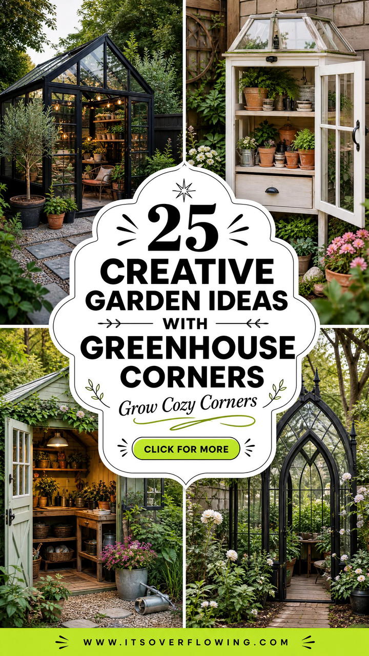 25 Creative Garden Ideas With Greenhouse Corners - 25 Creative Garden Ideas With Greenhouse Corners