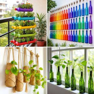 25 Creative Garden Ideas With Hanging Bottle Planters