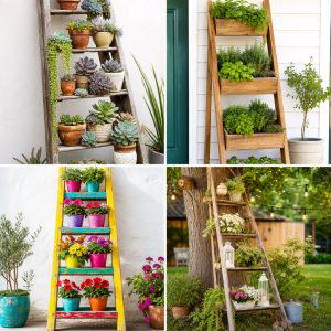 25 Creative Garden Ideas With Ladder Planters