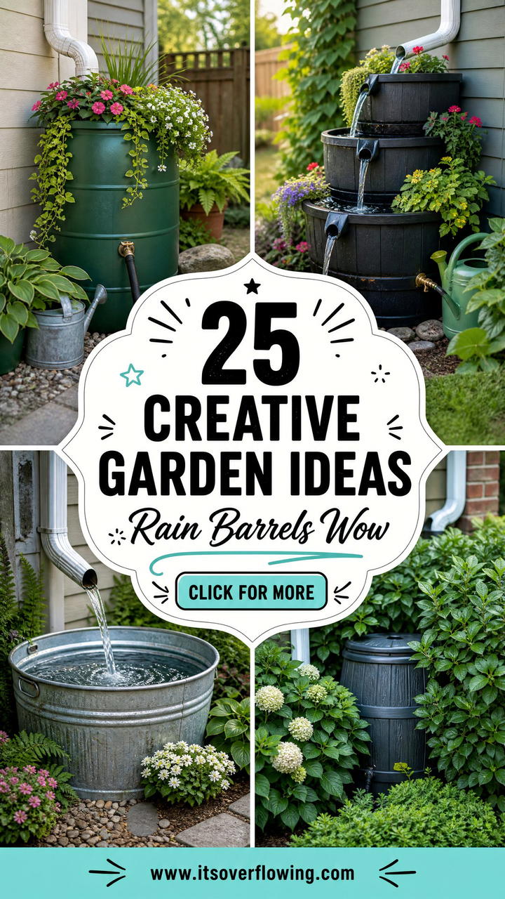 25 Creative Garden Ideas With Rain Barrel Displays That Wow - 25 Creative Garden Ideas With Rain Barrel Displays That Wow