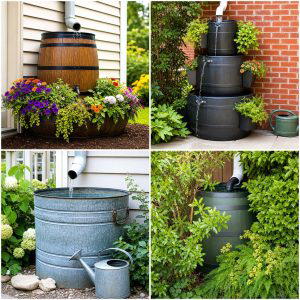 25 Creative Garden Ideas With Rain Barrel Displays That Wow