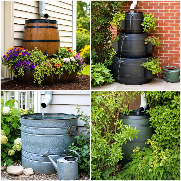 25 Creative Garden Ideas With Rain Barrel Displays That Wow