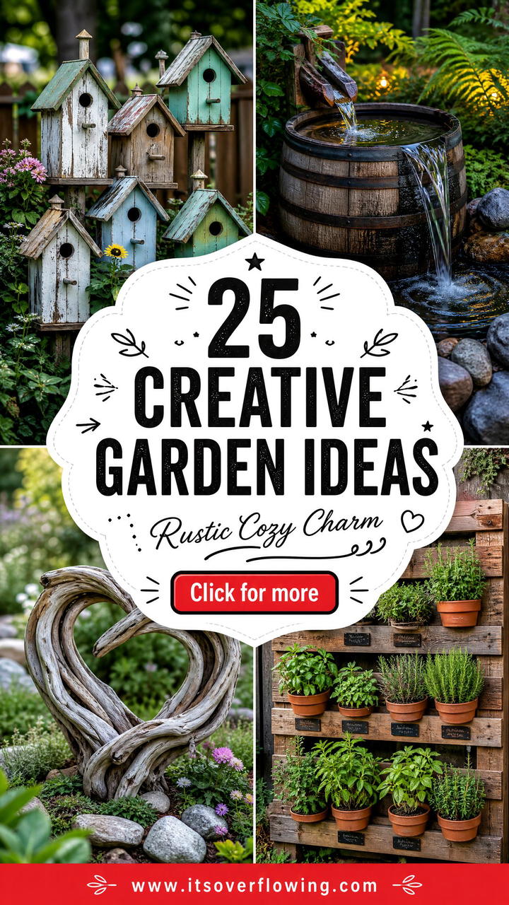 25 Creative Garden Ideas With Rustic Charm for Cozy Yards - 25 Creative Garden Ideas With Rustic Charm for Cozy Yards