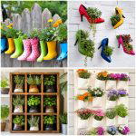 25 Creative Garden Ideas With Shoe Planter Wall Displays