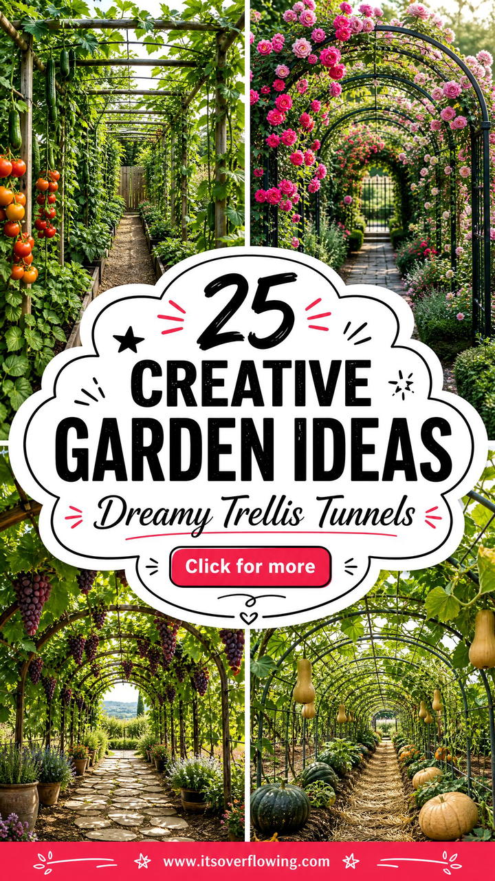 25 Creative Garden Ideas With Trellis Tunnel Designs to Try - 25 Creative Garden Ideas With Trellis Tunnel Designs to Try