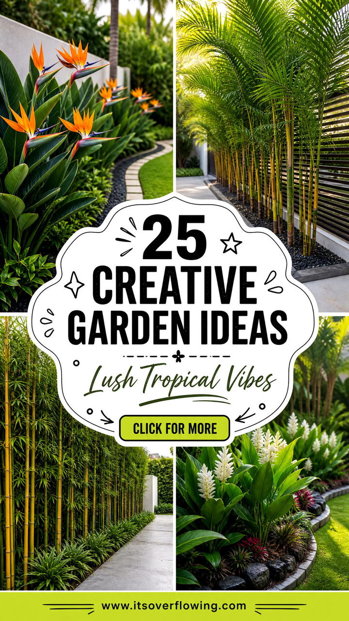 25 Creative Garden Ideas With Tropical Foliage for Lush Yards - 25 Creative Garden Ideas With Tropical Foliage for Lush Yards