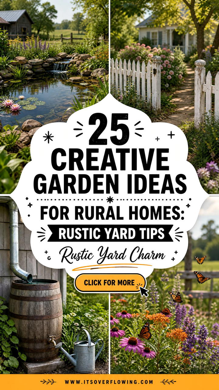 25 Creative Garden Ideas for Rural Homes Rustic Yard Tips - 25 Creative Garden Ideas for Rural Homes: Rustic Yard Tips