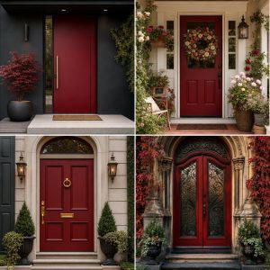 25 Dark Red Front Door Ideas for a Bold Entrance