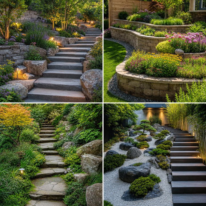 20 Sloped Walkway Ideas for Beautiful Landscaping