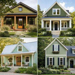 25 Farmhouse Green Exterior Home Ideas for a Fresh Look