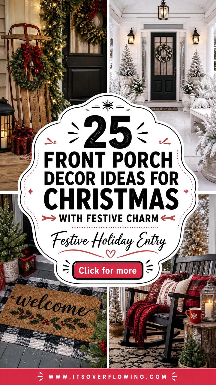 25 Front Porch Decor Ideas For Christmas With Festive Charm - 25 Front Porch Decor Ideas For Christmas With Festive Charm