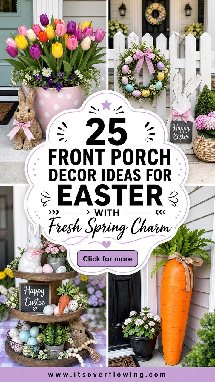 25 Front Porch Decor Ideas For Easter With Fresh Spring Charm - 25 Front Porch Decor Ideas For Easter With Fresh Spring Charm