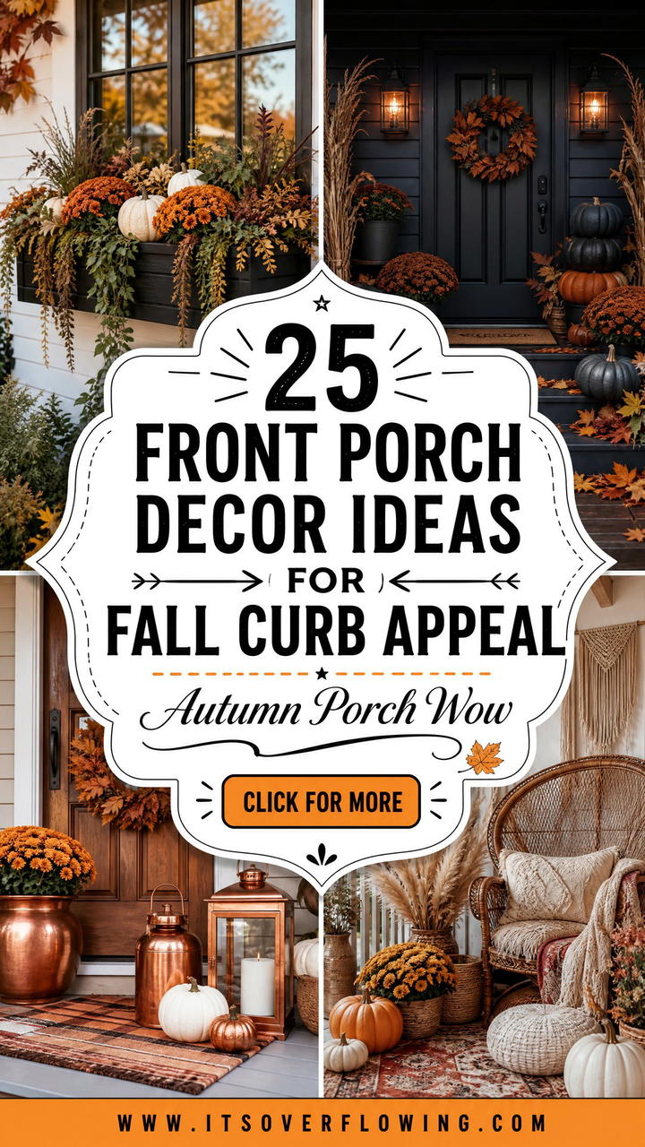 25 Front Porch Decor Ideas For Fall Curb Appeal - 25 Front Porch Decor Ideas For Fall Curb Appeal