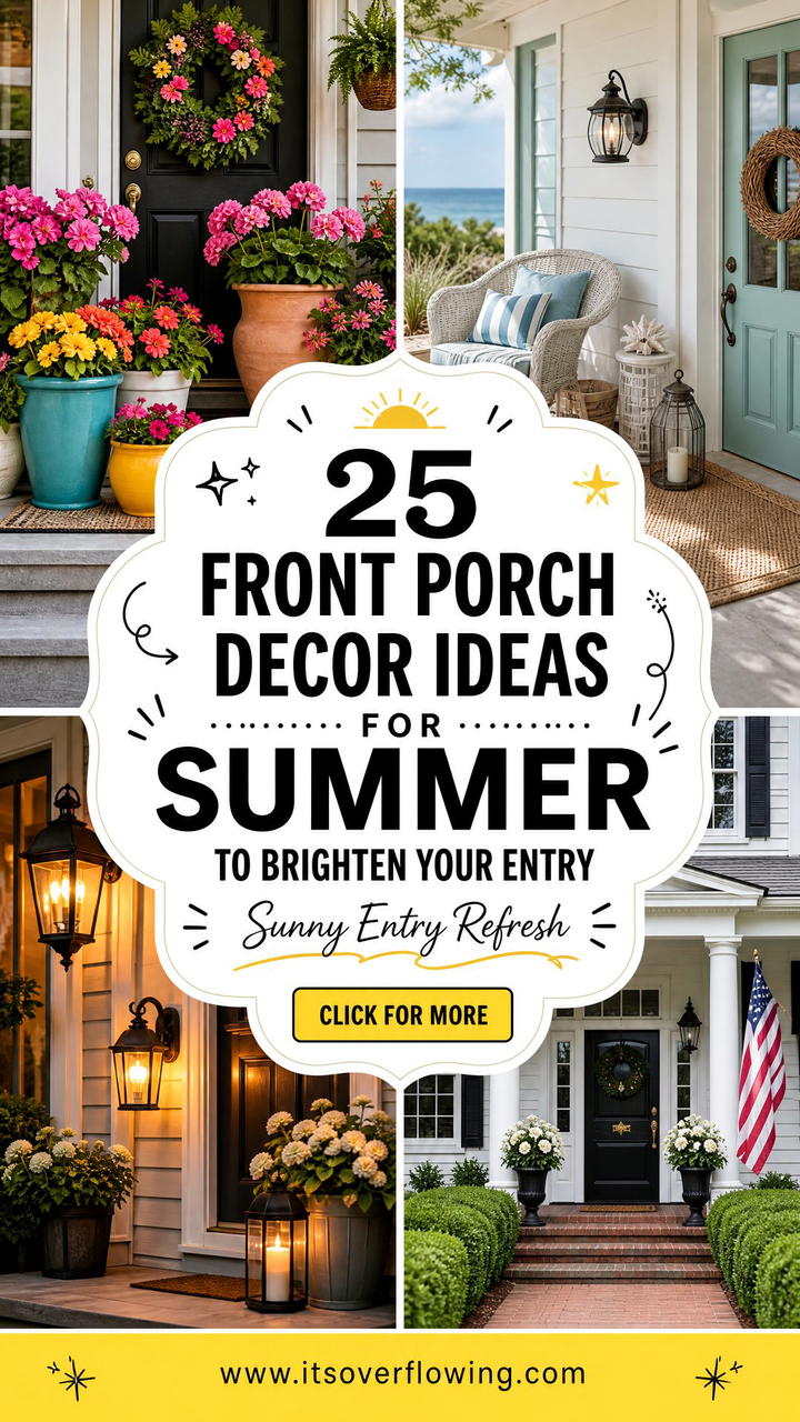 25 Front Porch Decor Ideas For Summer to Brighten Your Entry - 25 Front Porch Decor Ideas For Summer to Brighten Your Entry
