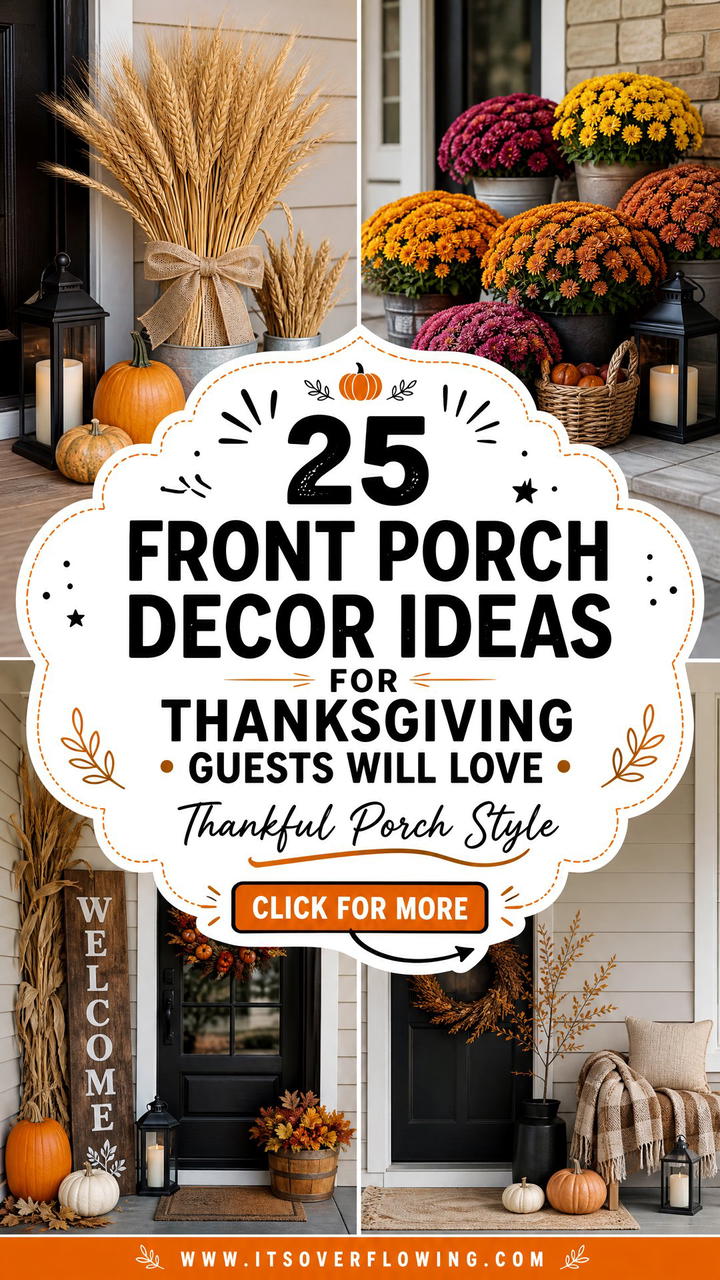 25 Front Porch Decor Ideas For Thanksgiving Guests Will Love - 25 Front Porch Decor Ideas For Thanksgiving Guests Will Love