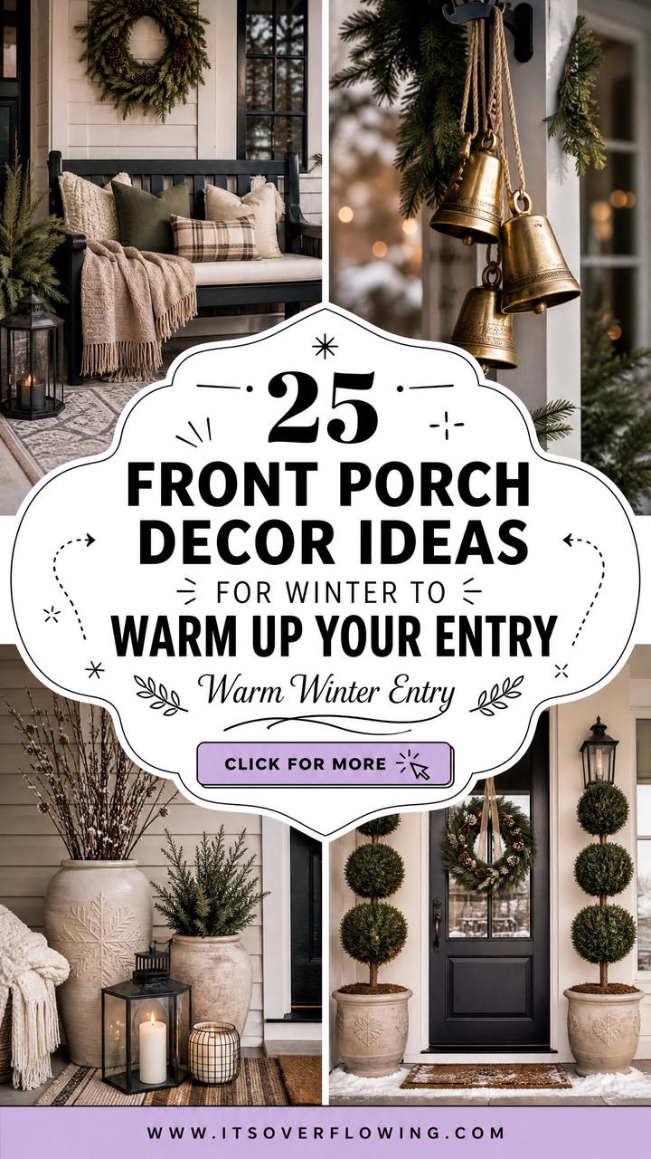 25 Front Porch Decor Ideas For Winter to Warm Up Your Entry - 25 Front Porch Decor Ideas For Winter to Warm Up Your Entry