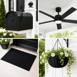 25 Front Porch Decor Ideas With Black Accents