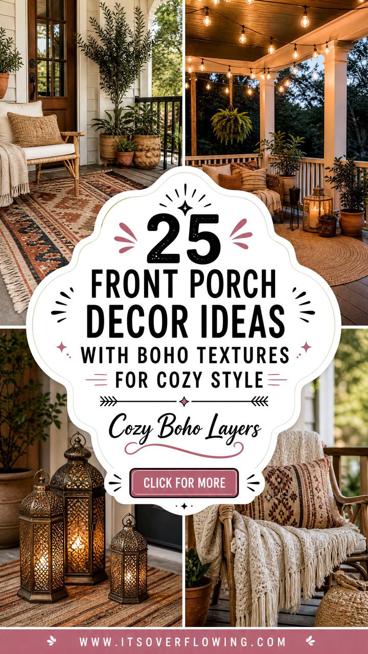 25 Front Porch Decor Ideas With Boho Textures for Cozy Style - 25 Front Porch Decor Ideas With Boho Textures for Cozy Style