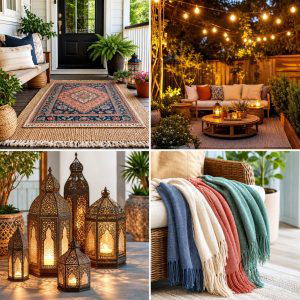 25 Front Porch Decor Ideas With Boho Textures for Cozy Style
