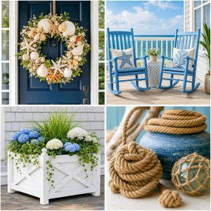 25 Front Porch Decor Ideas With Coastal Blue Palette Style