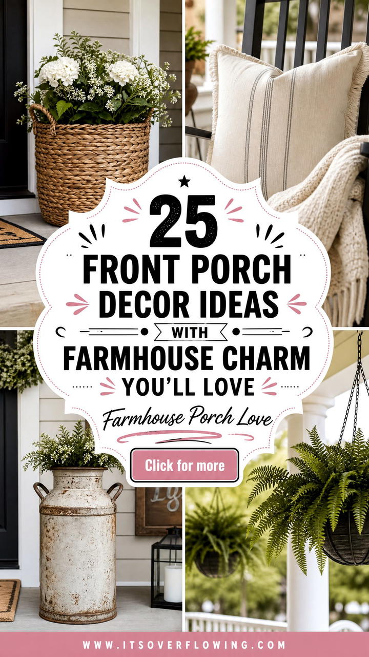 25 Front Porch Decor Ideas With Farmhouse Charm Youll Love - 25 Front Porch Decor Ideas With Farmhouse Charm You’ll Love