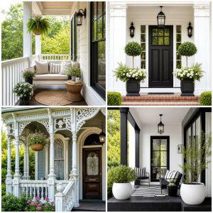 25 Front Porch Decor Ideas With Hydrangea Wreath