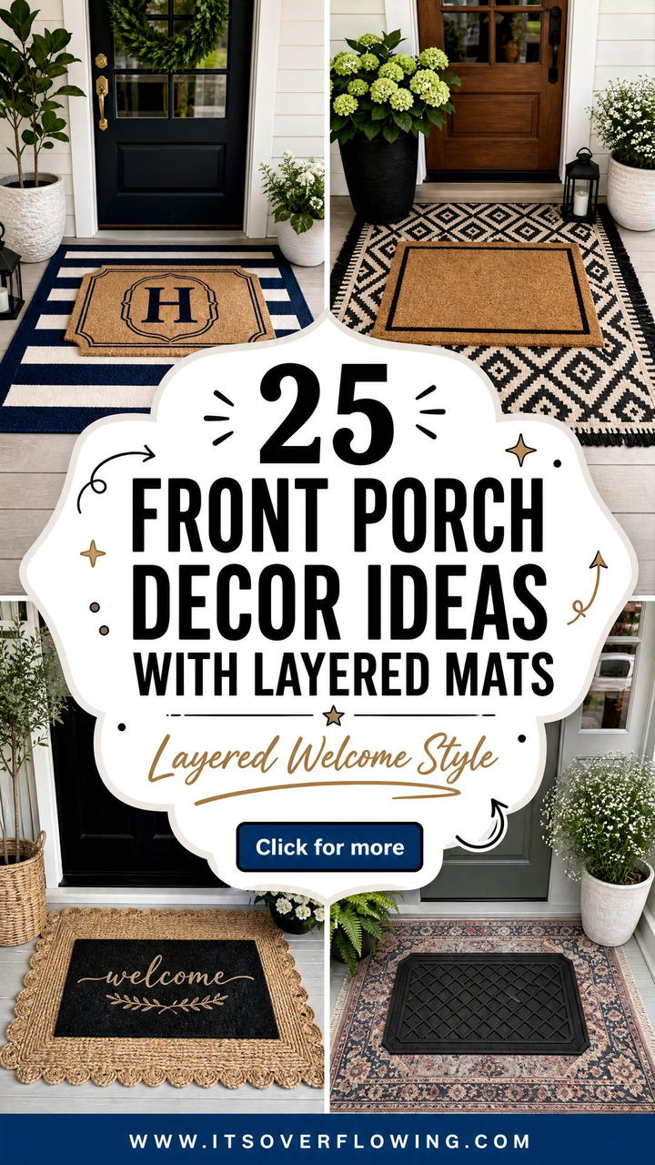 25 Front Porch Decor Ideas With Layered Mats - 25 Front Porch Decor Ideas With Layered Mats