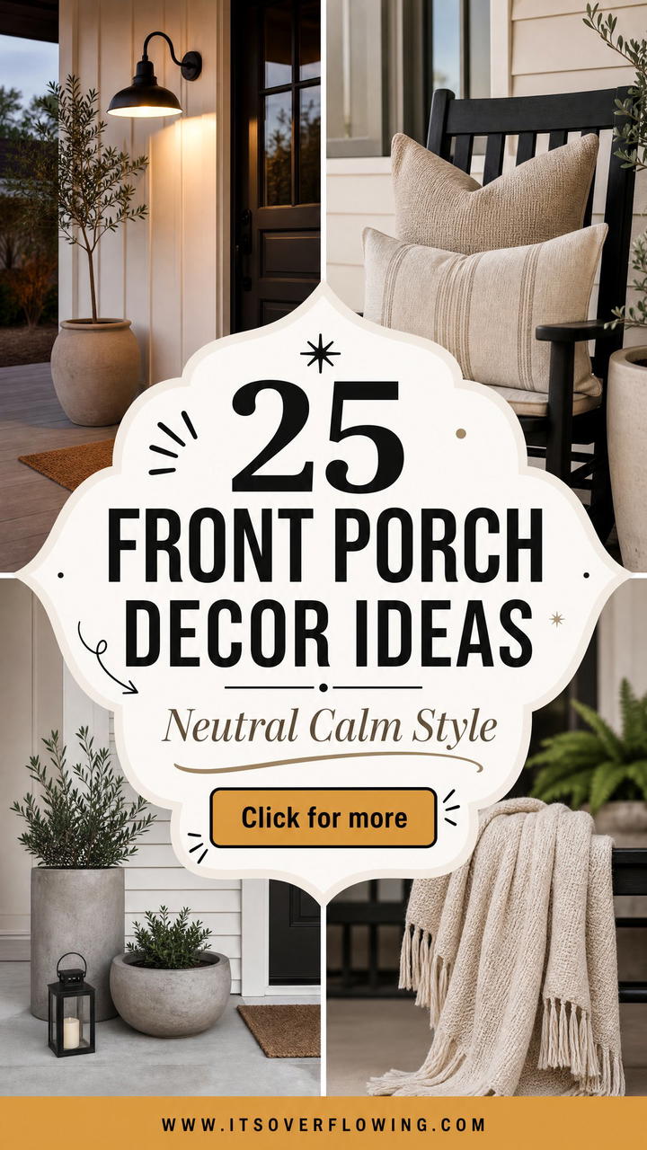 25 Front Porch Decor Ideas With Neutral Tones For Calm Style - 25 Front Porch Decor Ideas With Neutral Tones For Calm Style