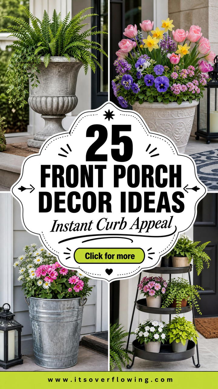 25 Front Porch Decor Ideas With Planters for Instant Curb Appeal - 25 Front Porch Decor Ideas With Planters for Instant Curb Appeal