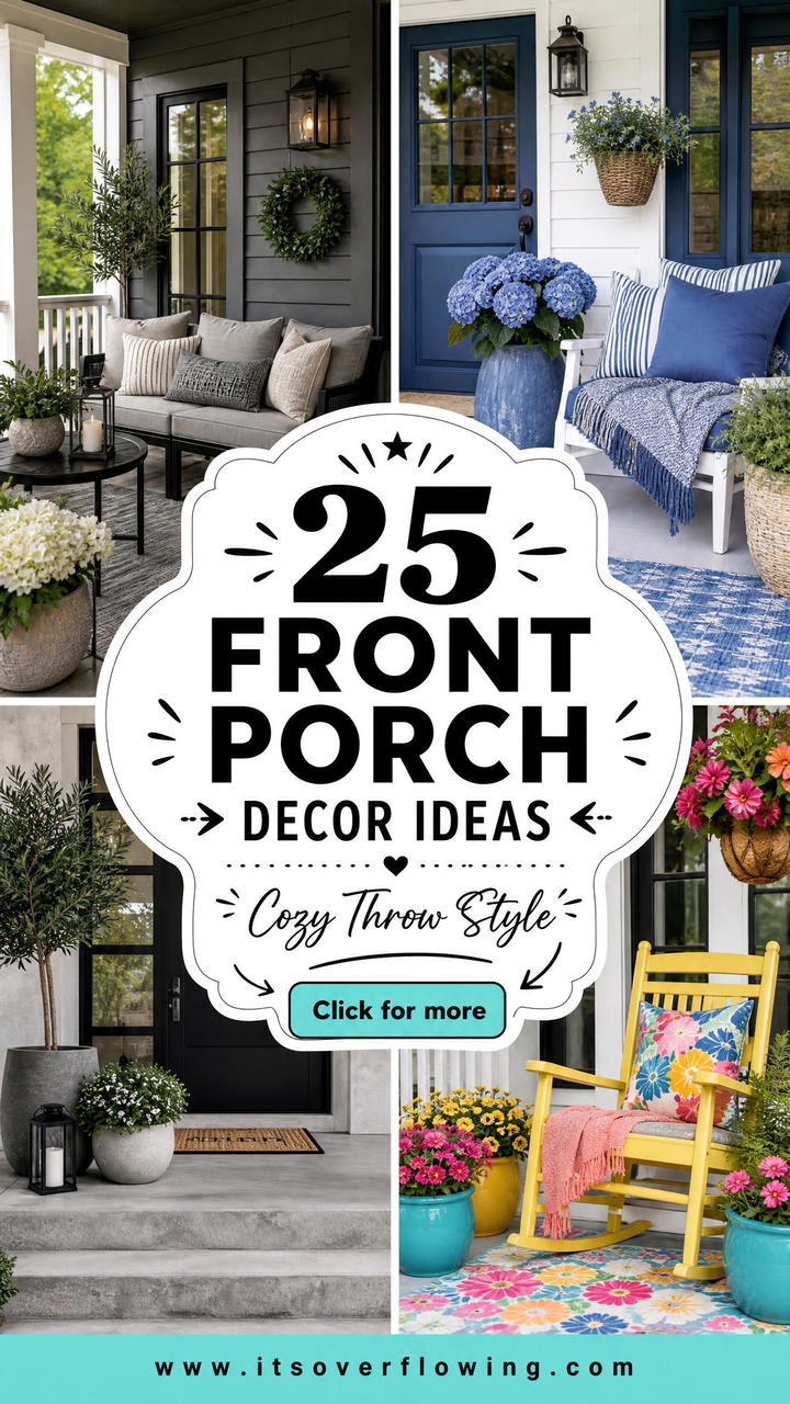 25 Front Porch Decor Ideas With Throws For Cozy Style - 25 Front Porch Decor Ideas With Throws For Cozy Style