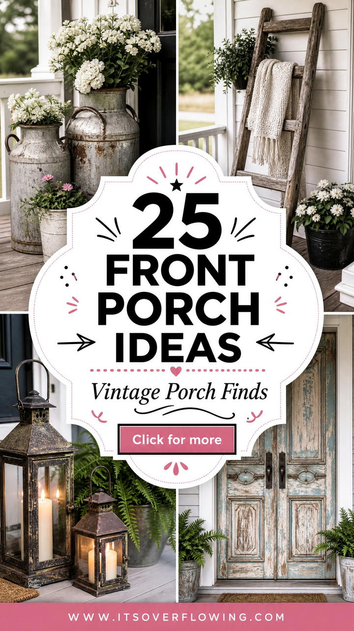 25 Front Porch Ideas With Antique Pieces For Vintage Charm - 25 Front Porch Ideas With Antique Pieces For Vintage Charm
