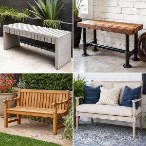 25 Front Porch Ideas With Bench Seating for Comfort