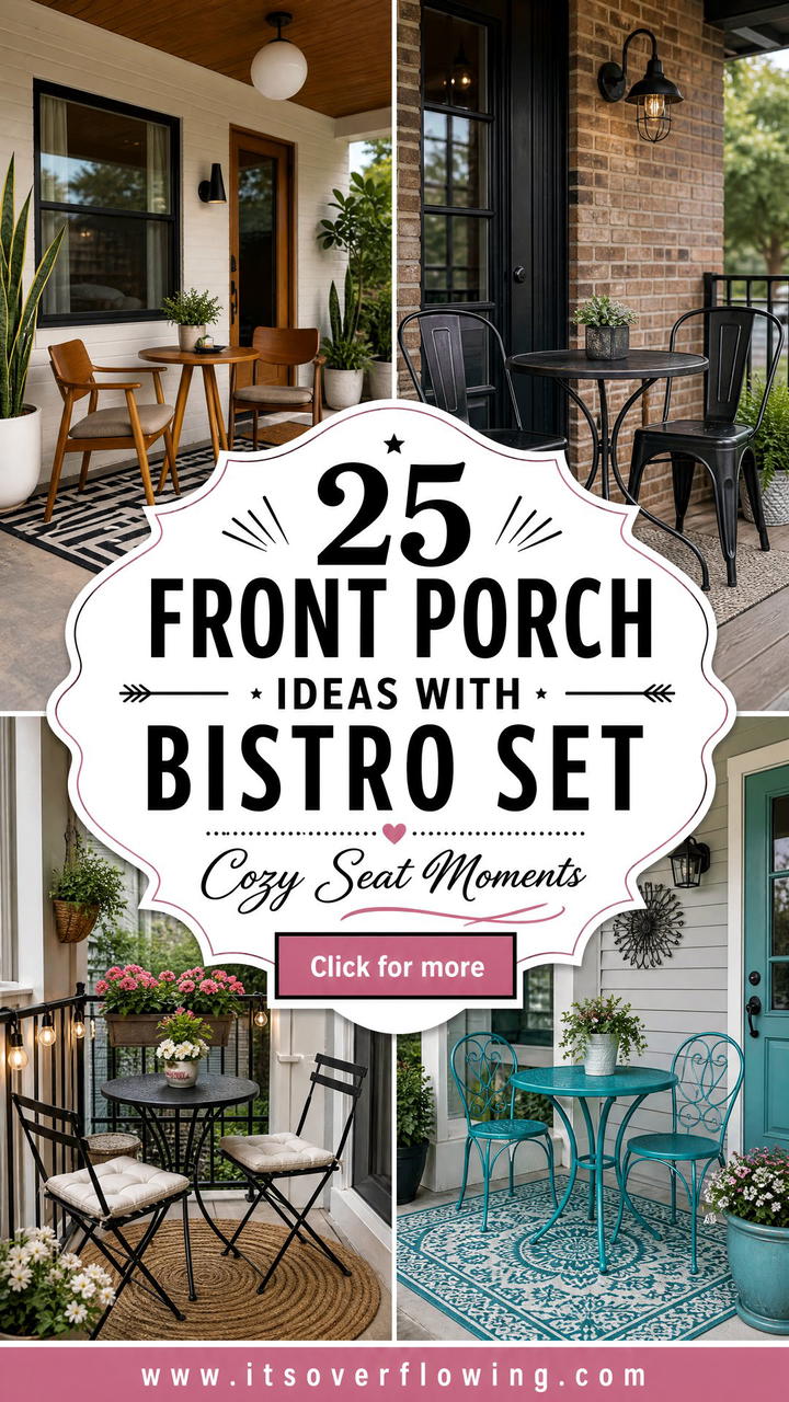 25 Front Porch Ideas With Bistro Set for Cozy Seating - 25 Front Porch Ideas With Bistro Set for Cozy Seating