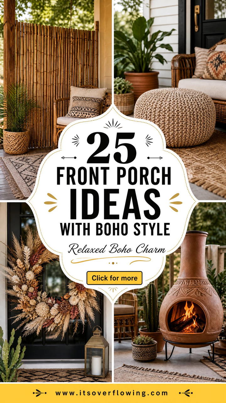 25 Front Porch Ideas With Boho Style for Relaxed Charm - 25 Front Porch Ideas With Boho Style for Relaxed Charm