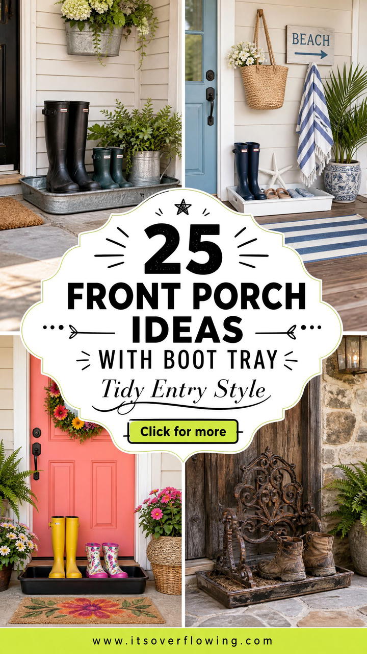 25 Front Porch Ideas With Boot Tray for Tidy Style - 25 Front Porch Ideas With Boot Tray for Tidy Style