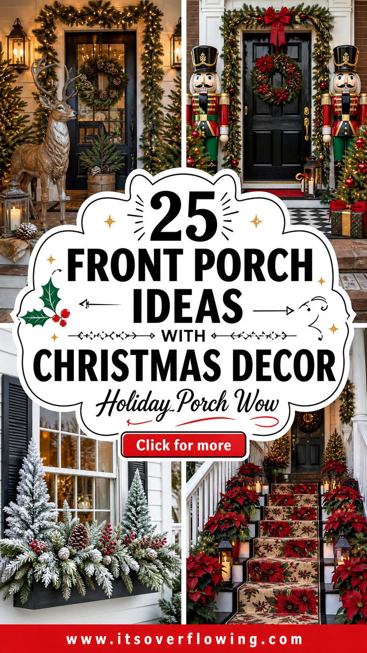 25 Front Porch Ideas With Christmas Decor to Wow - 25 Front Porch Ideas With Christmas Decor to Wow